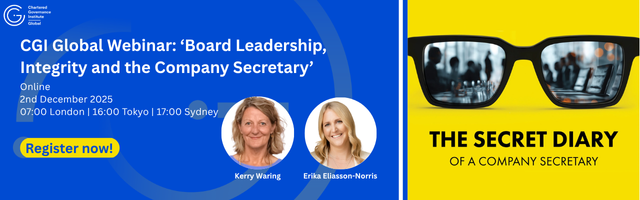 CGI Global Webinar: ‘Board Leadership, Integrity and the Company Secretary’